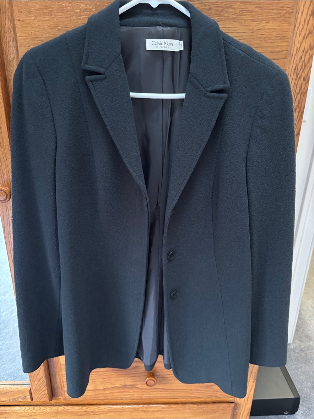 Calvin Klein collection made in Italy  dark green Classic Notch-Lapel Blazer